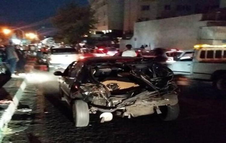 تصادف کامیون با 16 خودرو سواری در تهران