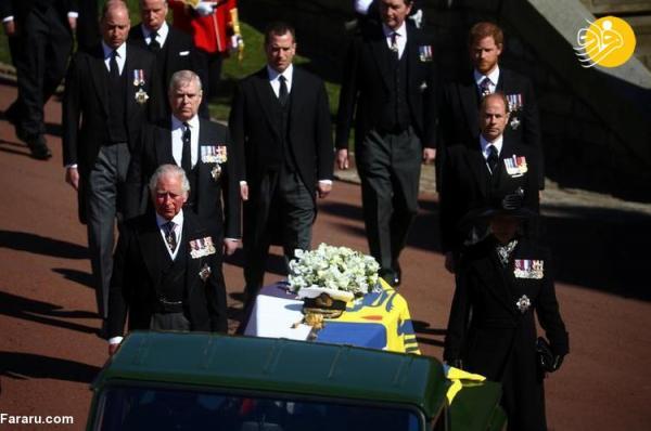 (تصاویر) مراسم خاکسپاری همسر ملکه انگلیس